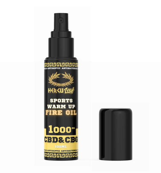 Sports Warm Up Fire Oil 1000mg CBD & CBG - 100ml