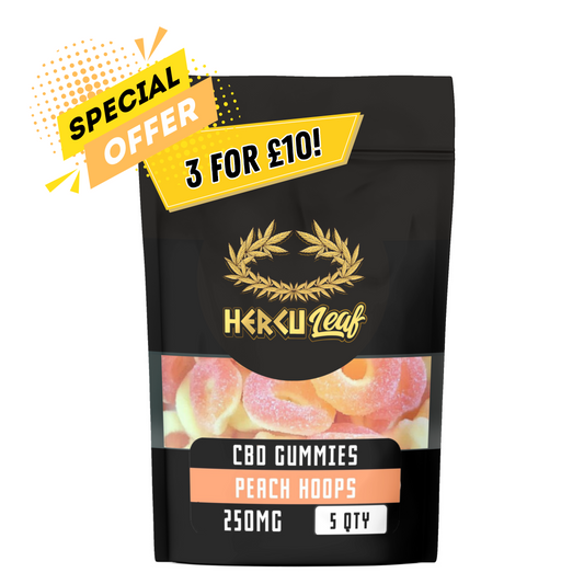 HercuLeaf - Peach Hoops CBD Gummies 250mg