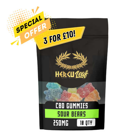 HercuLeaf - Sour Gummy Bears CBD Gummies 250mg